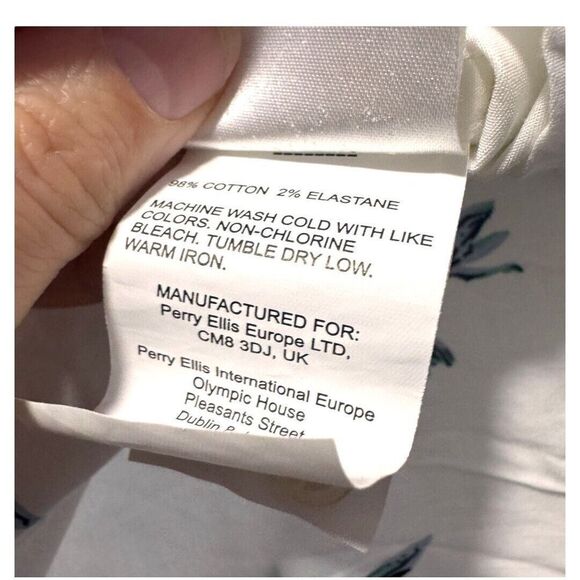 Perry Ellis stretch XL button‎ down shirt men's with with floral - Picture 6 of 6